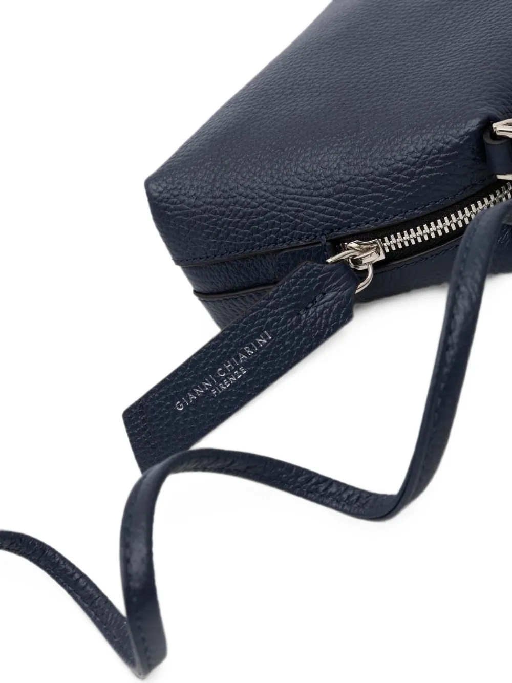 GIANNI CHIARINI Alifa leren shopper met textuur Blauw