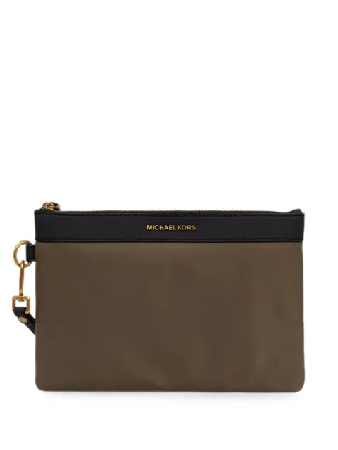 Michael Kors Brooklyn logo-lettering wristlet clutch bag