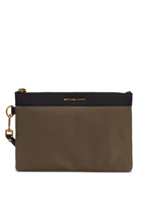 Michael Kors Brooklyn logo-lettering wristlet clutch bag