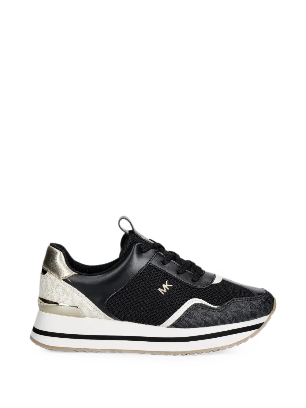 Michael Kors logo-patch platform sneakers Beige
