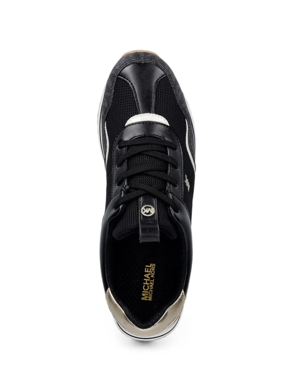 Michael Kors logo-print mesh sneakers Zwart