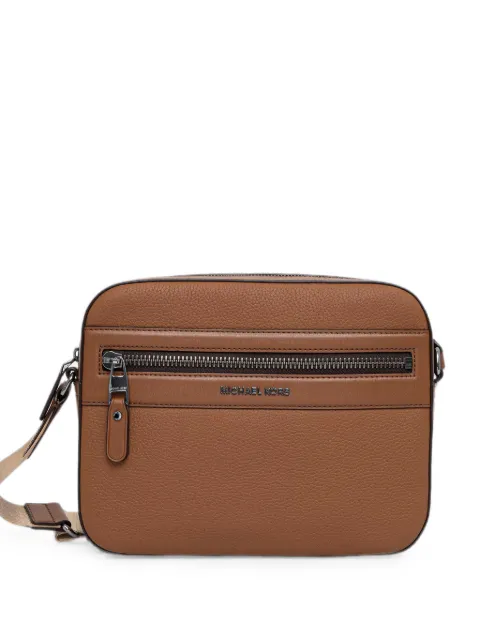 Michael Kors Jet Set logo-plaque pebbled-leather shoulder bag