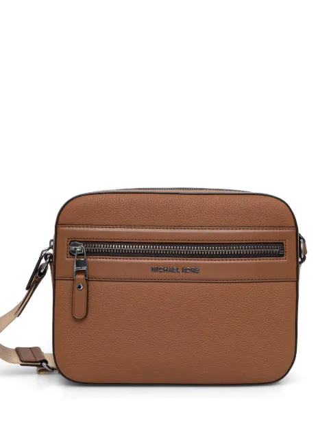 Michael Kors Jet Set logo-plaque pebbled-leather shoulder bag