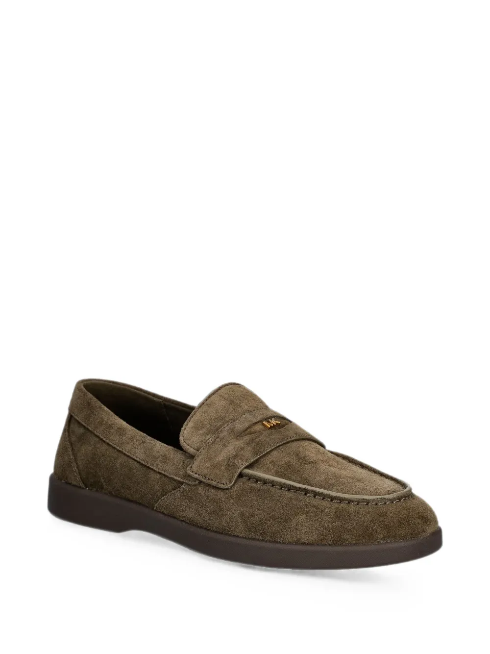 Michael Kors logo-plaque suede loafers Bruin