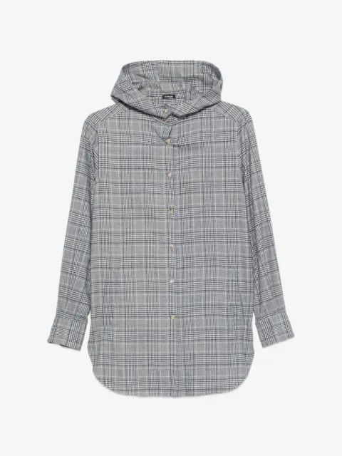 Kiton check-pattern hooded shirt