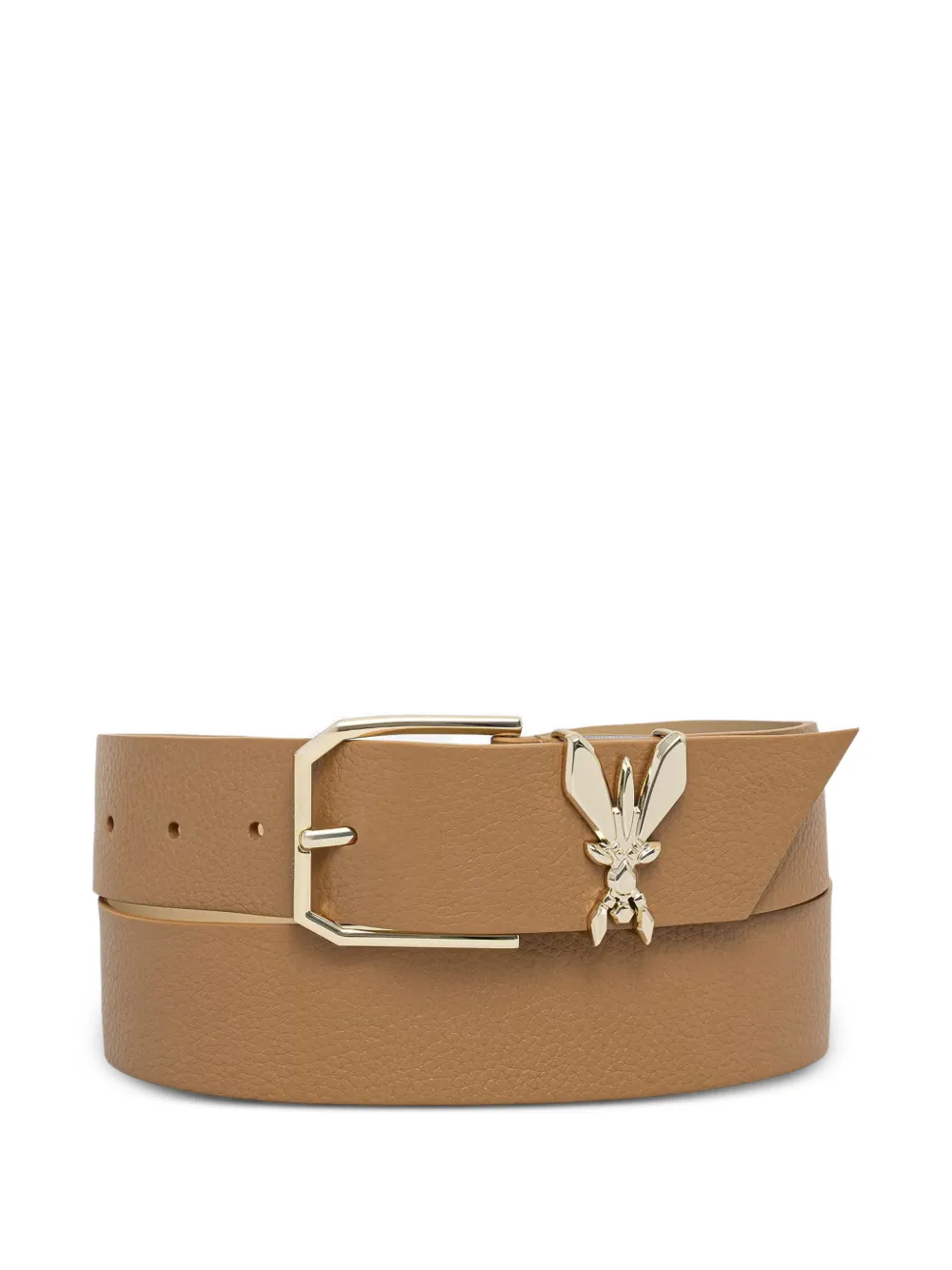 Patrizia Pepe Fly-plaque grained-leather belt - Toni neutri