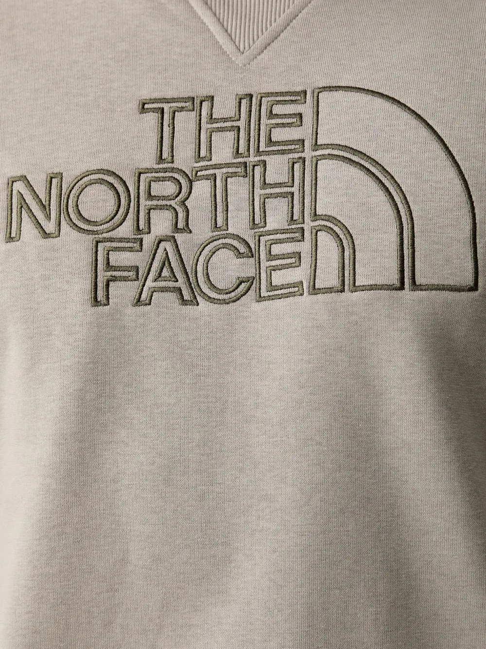 The North Face Drew Peak Light sweater met geborduurd logo en geribbelde afwerking Grijs