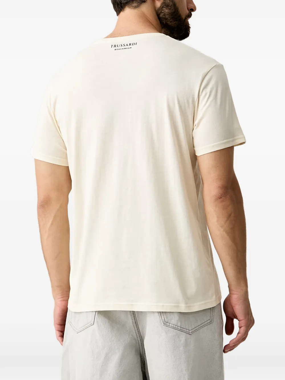 Trussardi T-shirt met logoprint met ronde hals Wit