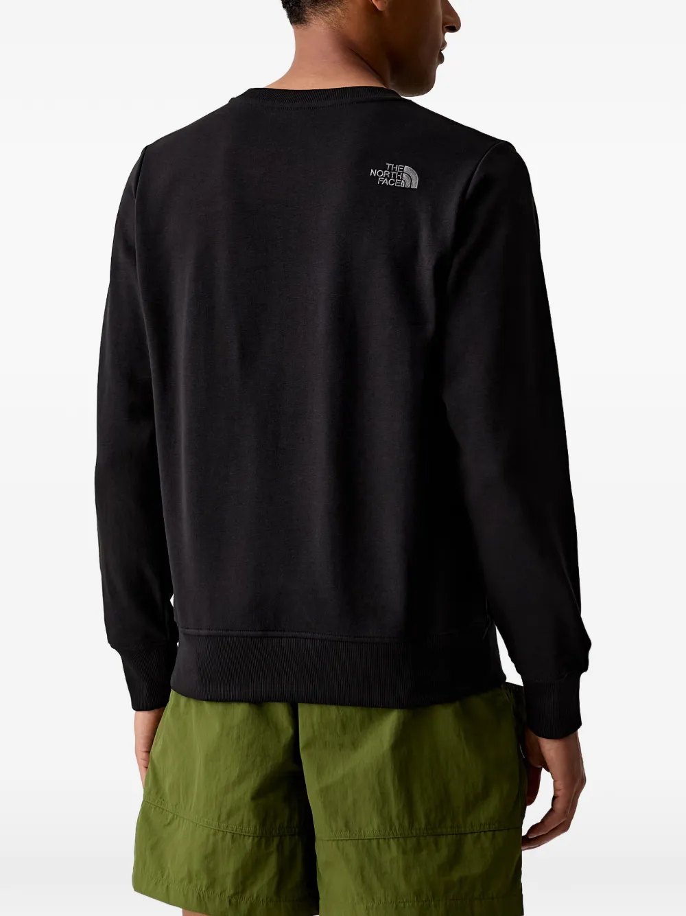 The North Face Drew Peak Light sweater met geborduurd logo en ronde hals Zwart