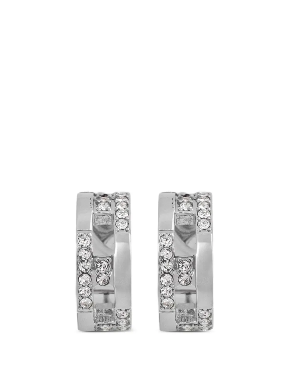 Trussardi Creolen mit Kristallen - Silber