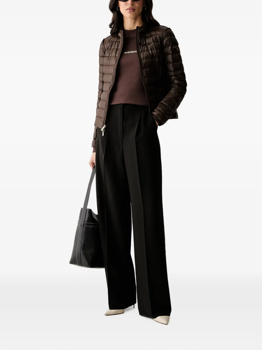 Patrizia Pepe Jack met rits Bruin
