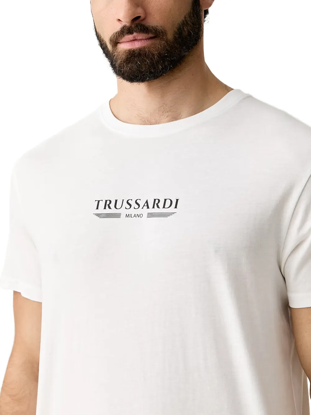 Trussardi Katoenen T-shirt met logoprint Wit