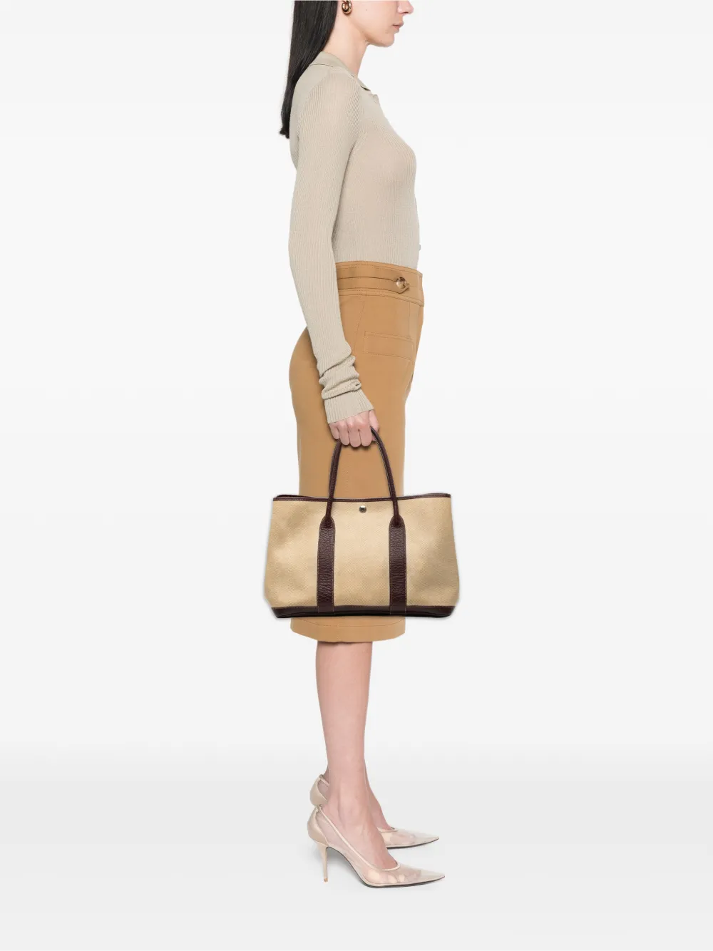 Hermès Pre-owned 2000-2006 Toile and Buffle Skipper Garden Party 36 Tote Bag in Brown, view 2
