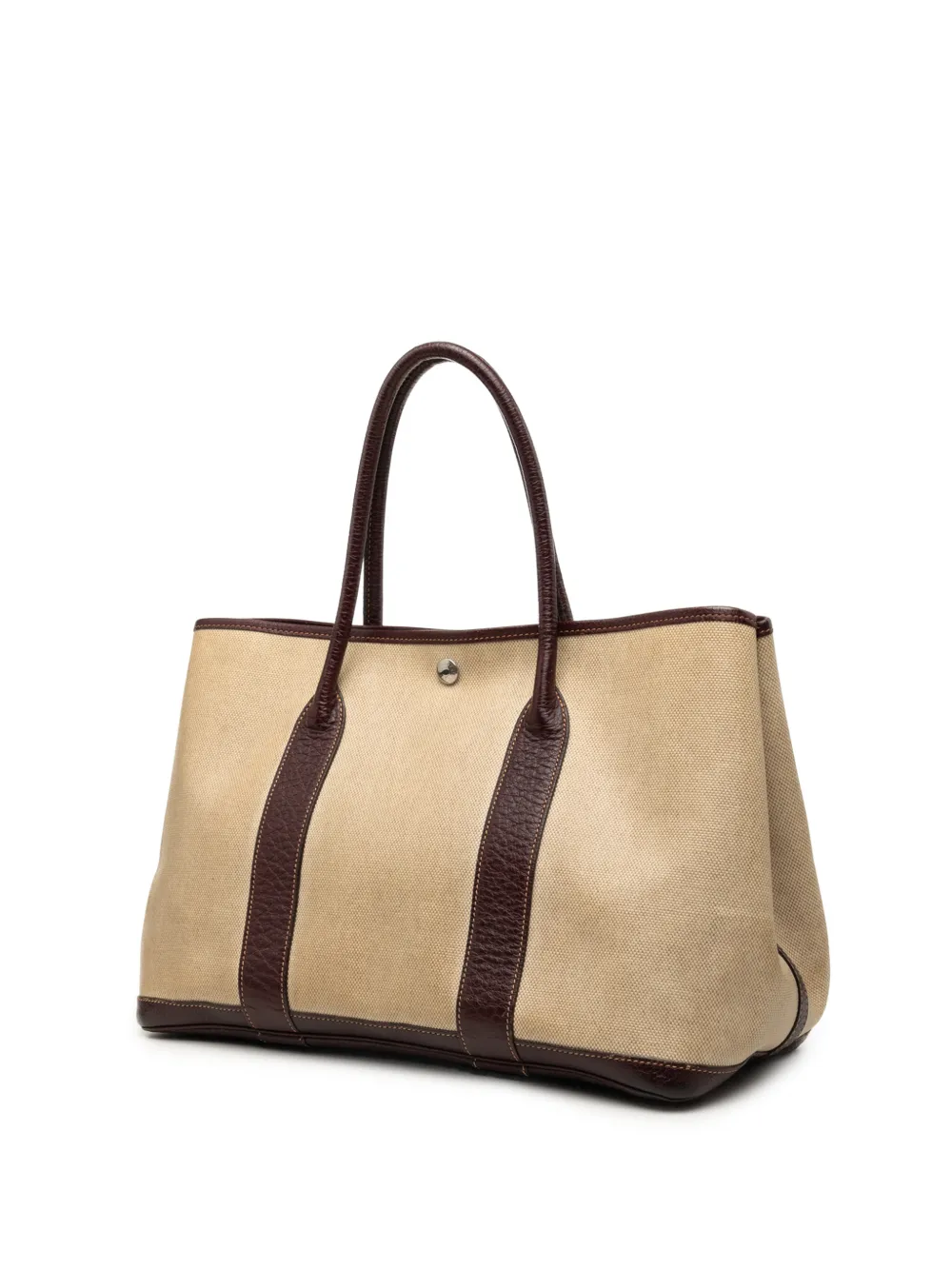 Hermès Pre-owned 2000-2006 Toile and Buffle Skipper Garden Party 36 Tote Bag in Brown, view 3