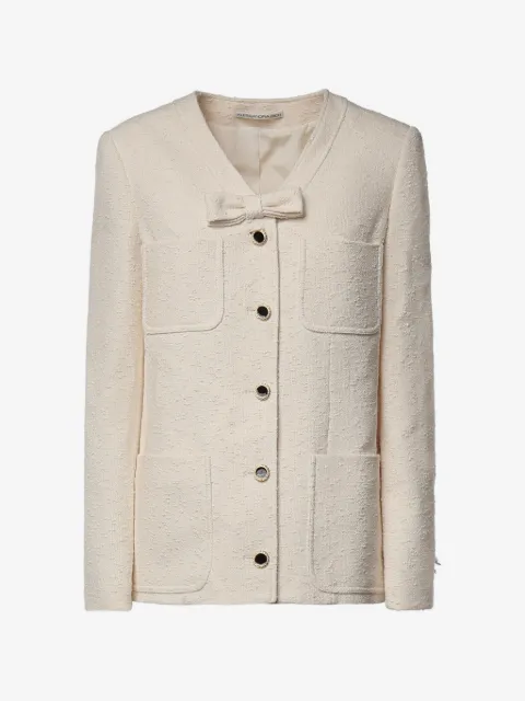 Alessandra Rich bow-detail bouclé jacket
