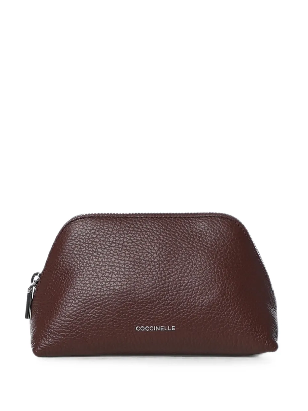 Coccinelle Clutch aus gekörntem Leder - Braun