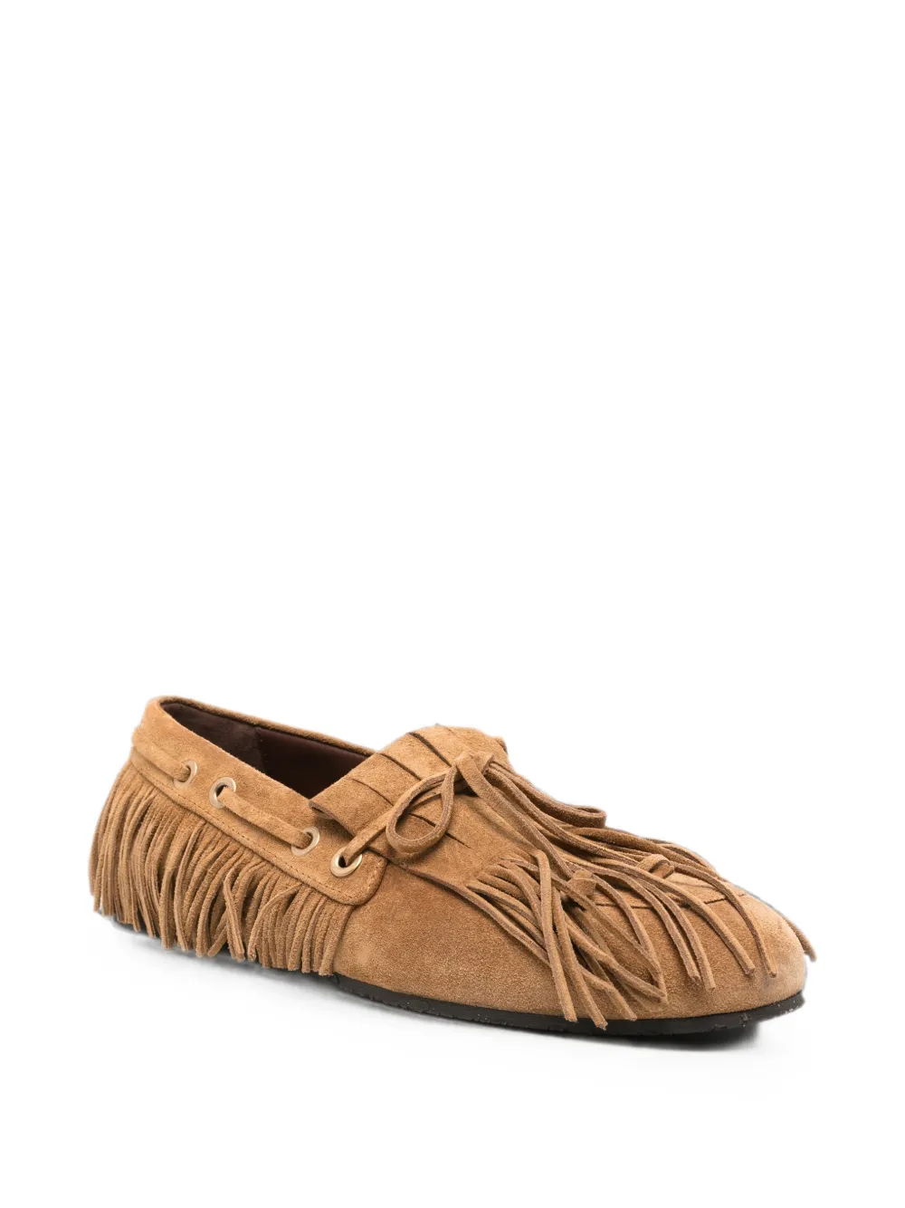 ETRO Loafers met franje en veters Beige
