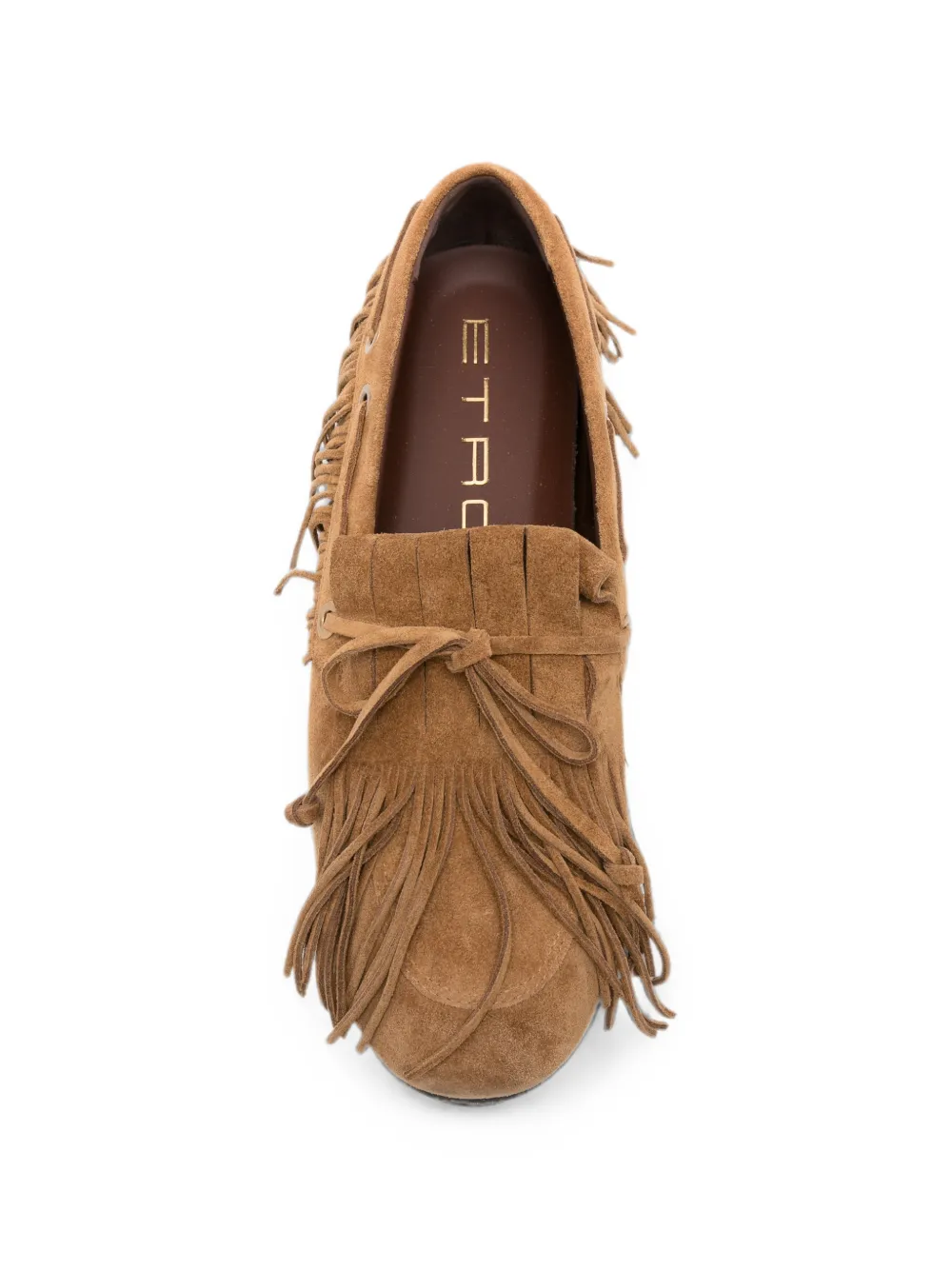 ETRO Loafers met franje en veters Beige