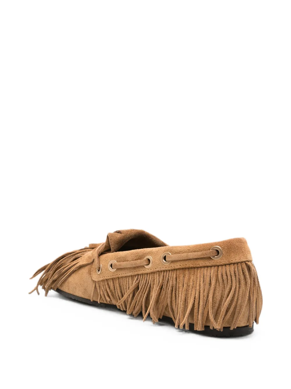 ETRO Loafers met franje en veters Beige