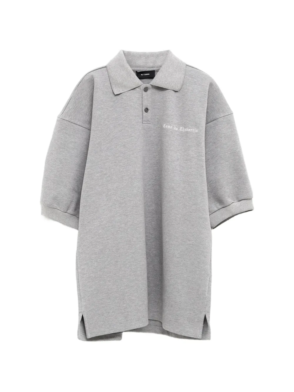 Willy Chavarria embroidered-logo oversized polo shirt