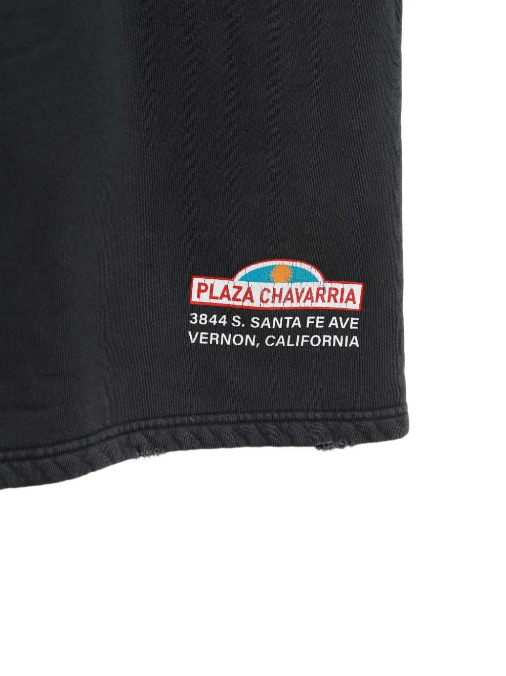 Willy Chavarria Plaza graphic-print track shorts Zwart