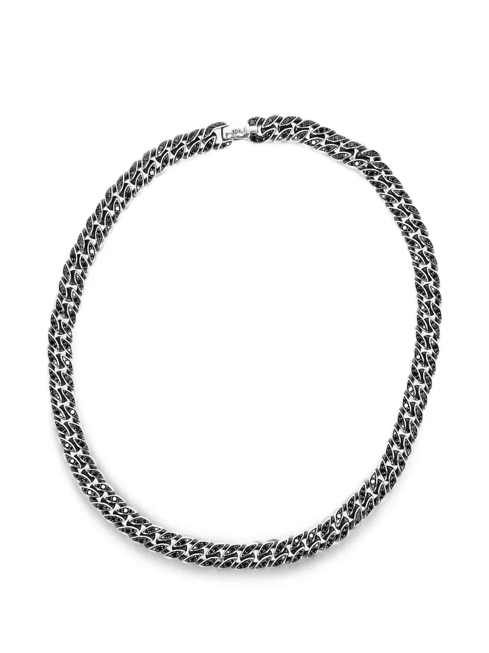 David Yurman Pre-Owned curb-chain diamond necklace - Argento