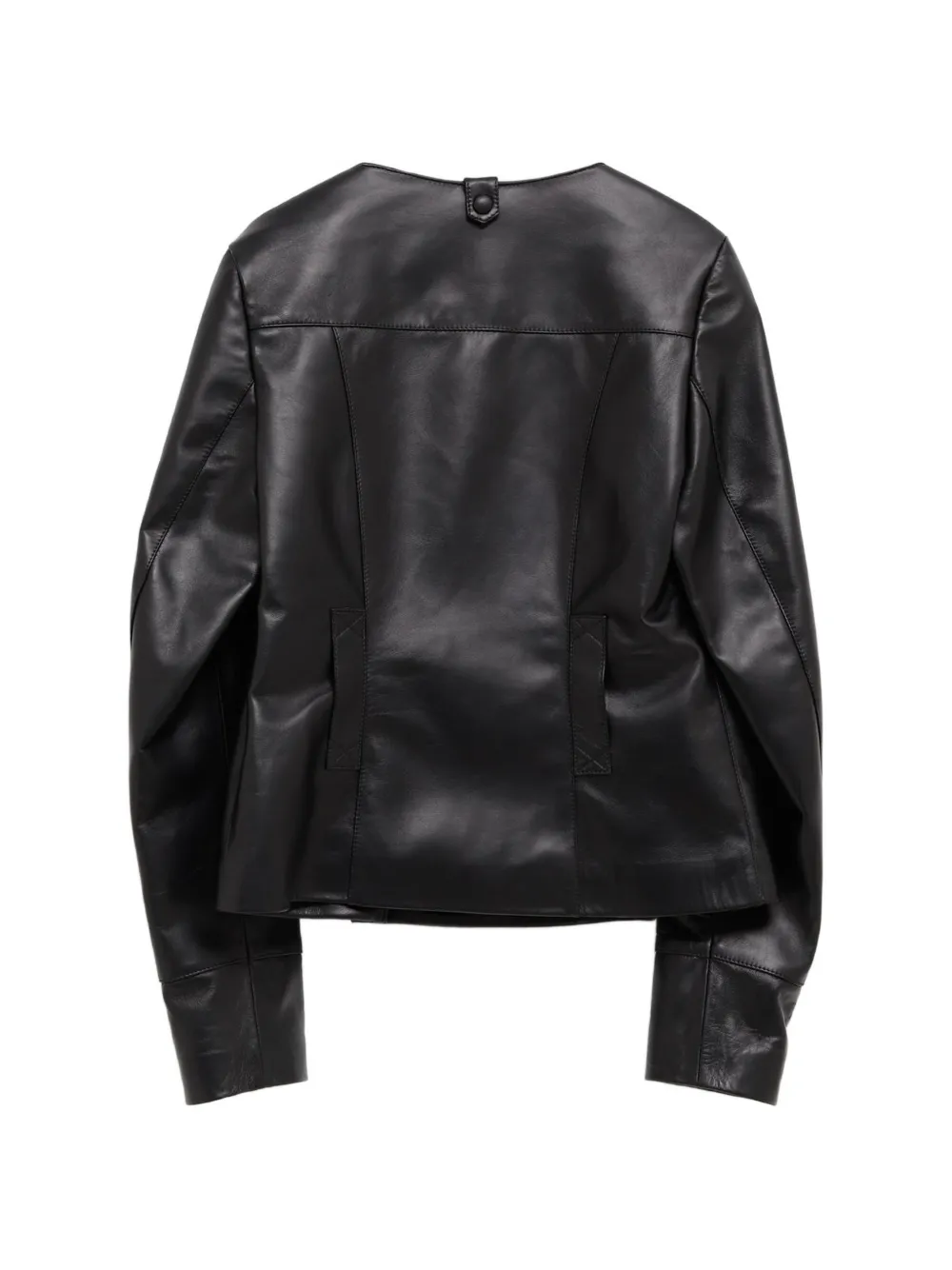 Paloma Wool Ventura double-breasted leather jacket Zwart
