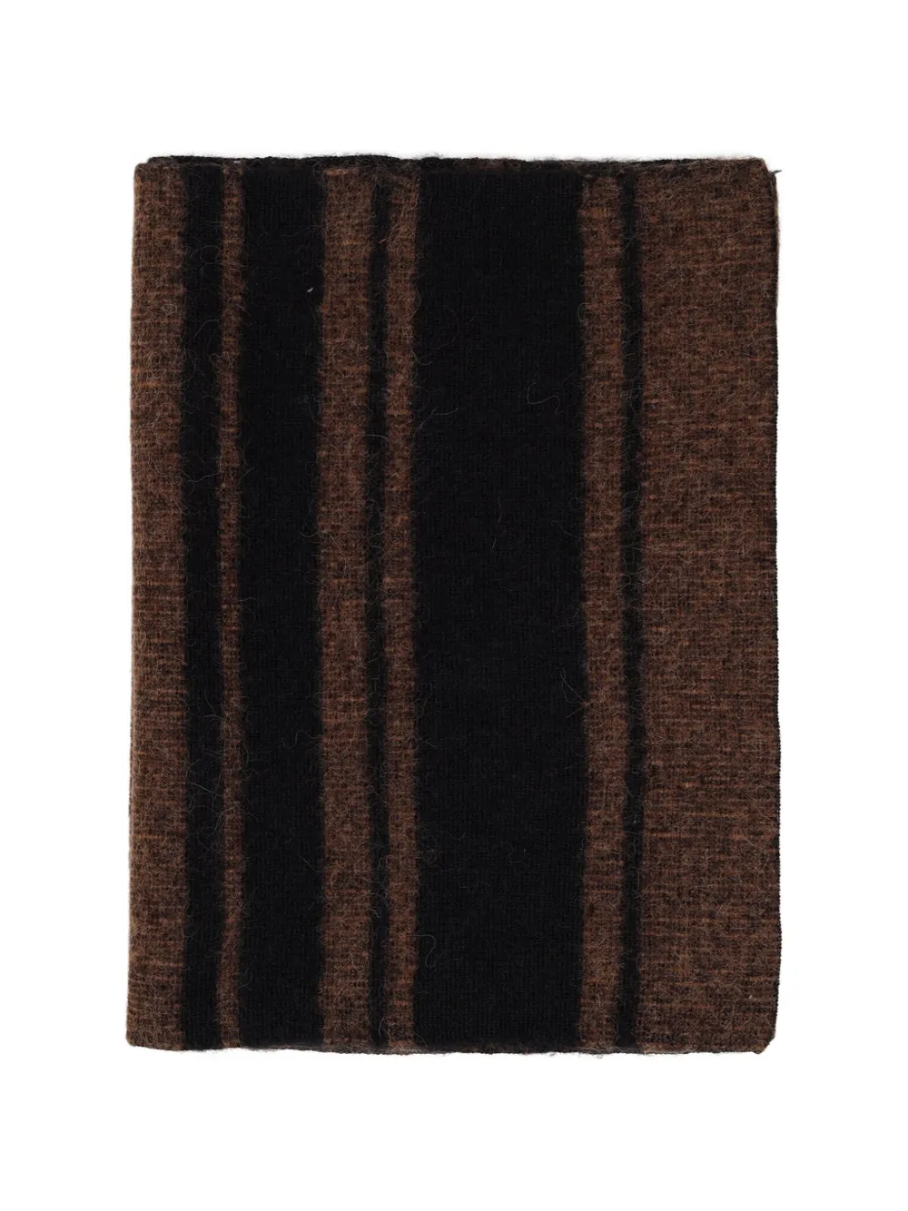 Lauren Manoogian striped knitted scarf - Marrone