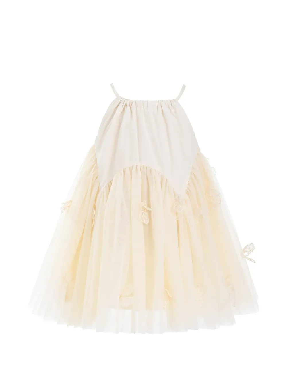 Mimi Tutu Mirelle petal-embellished tulle dress - Neutrals