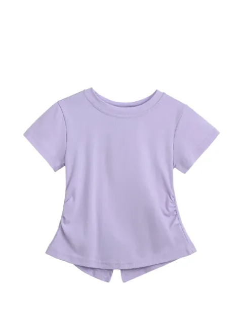Mimi Tutu bow-detail ruched T-shirt