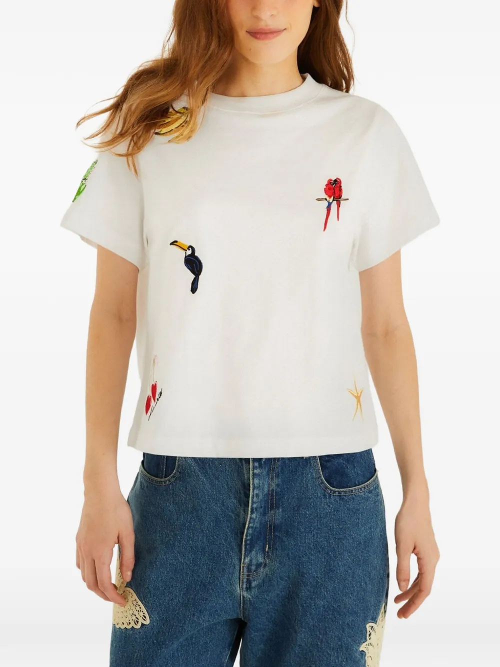 FARM Rio Cool Day embroidered T-shirt