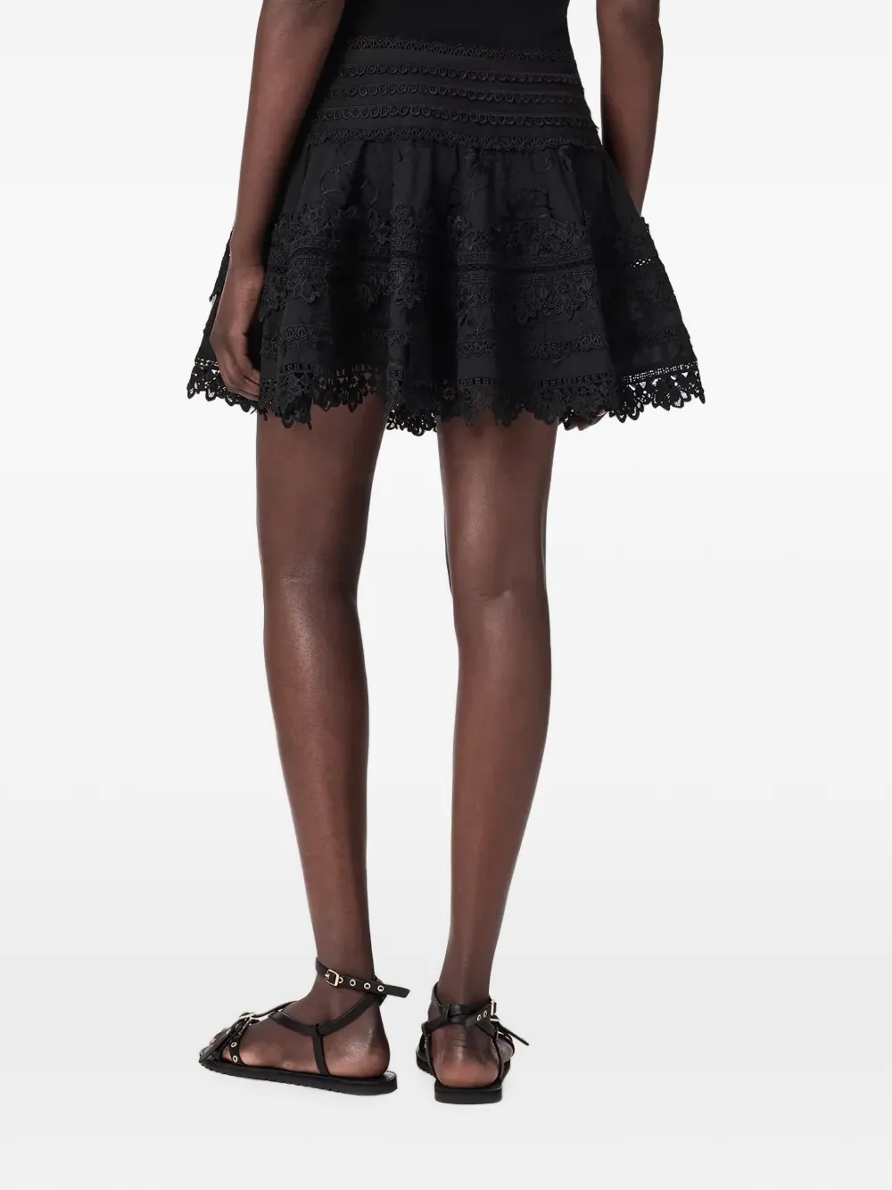 AllSaints Lillith mini-rok met A-lijn Zwart