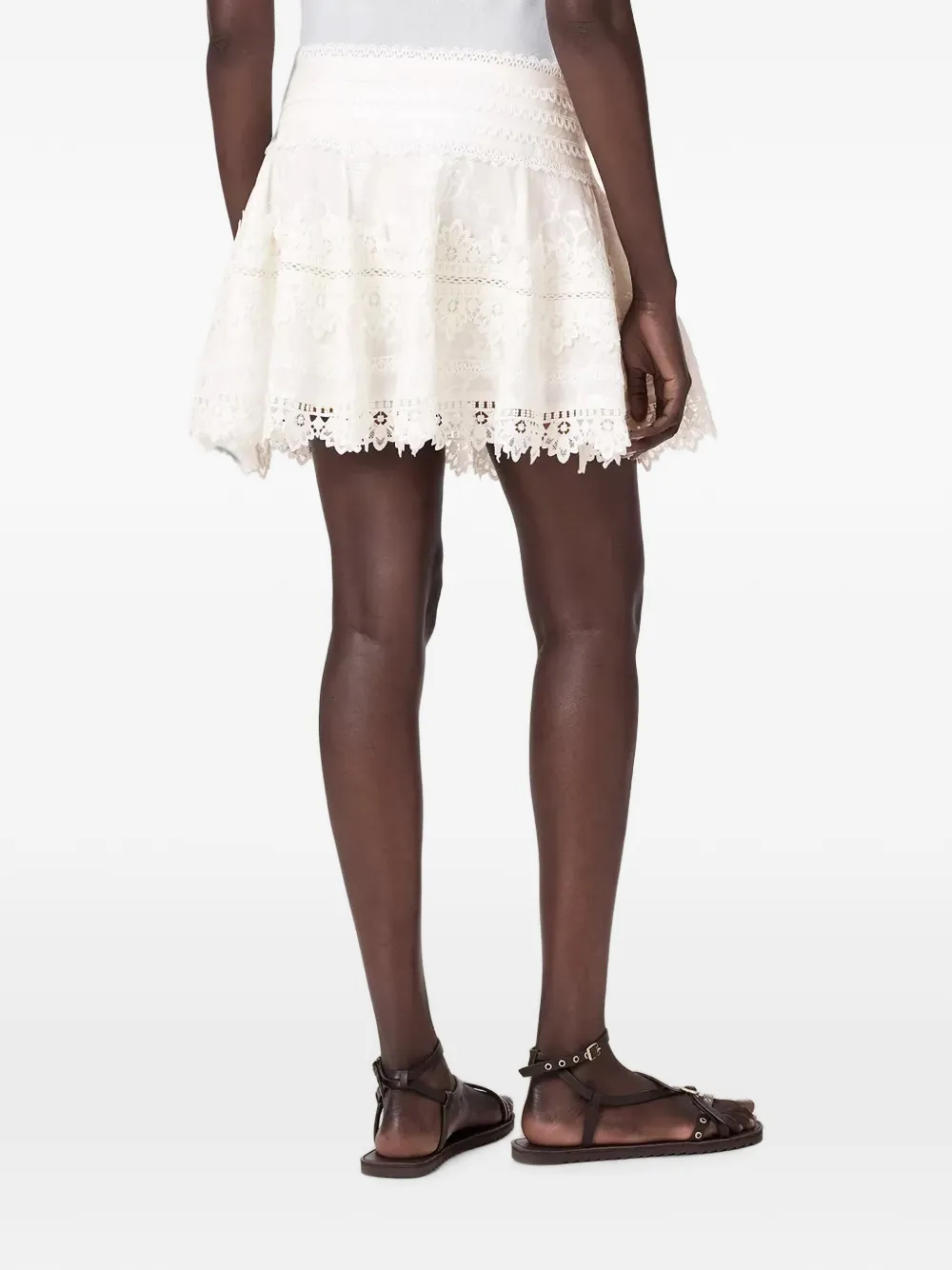 Allsaints Lillith A-line Mini Skirt In White