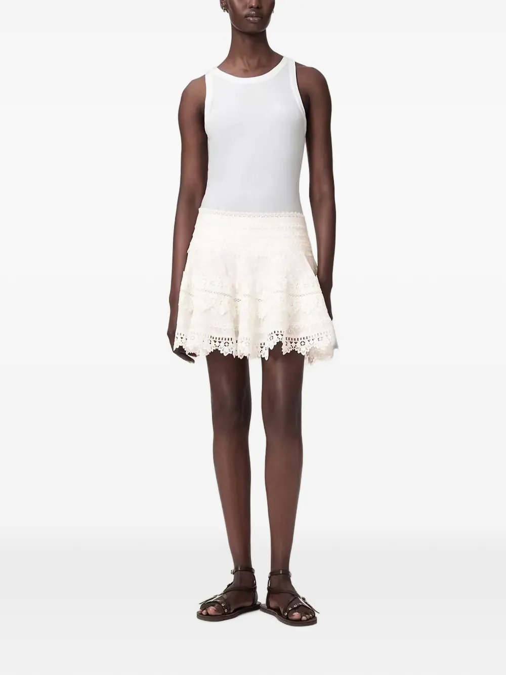 AllSaints Lillith mini-rok met A-lijn Wit