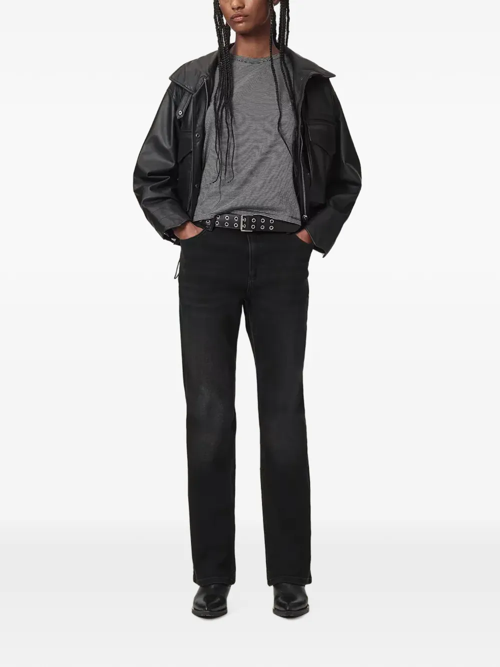 AllSaints Haldan bootcut jeans Zwart