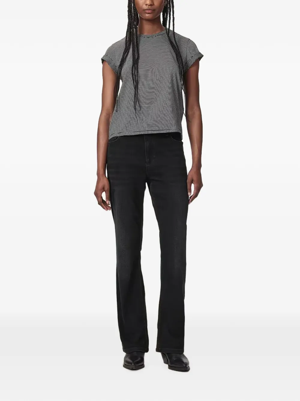 AllSaints Haldan bootcut jeans Zwart