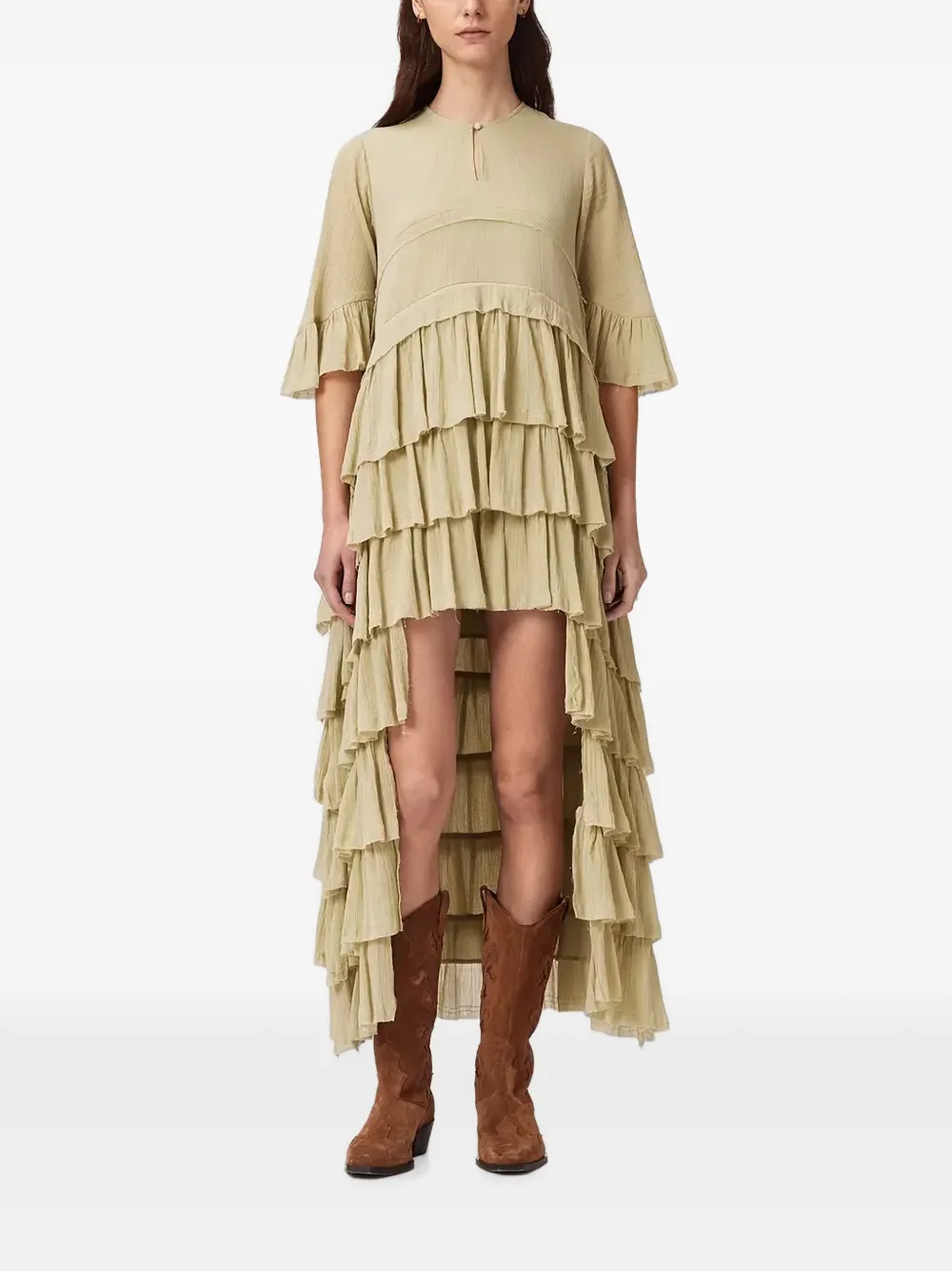 AllSaints Cavarly assymetric dress - Grün