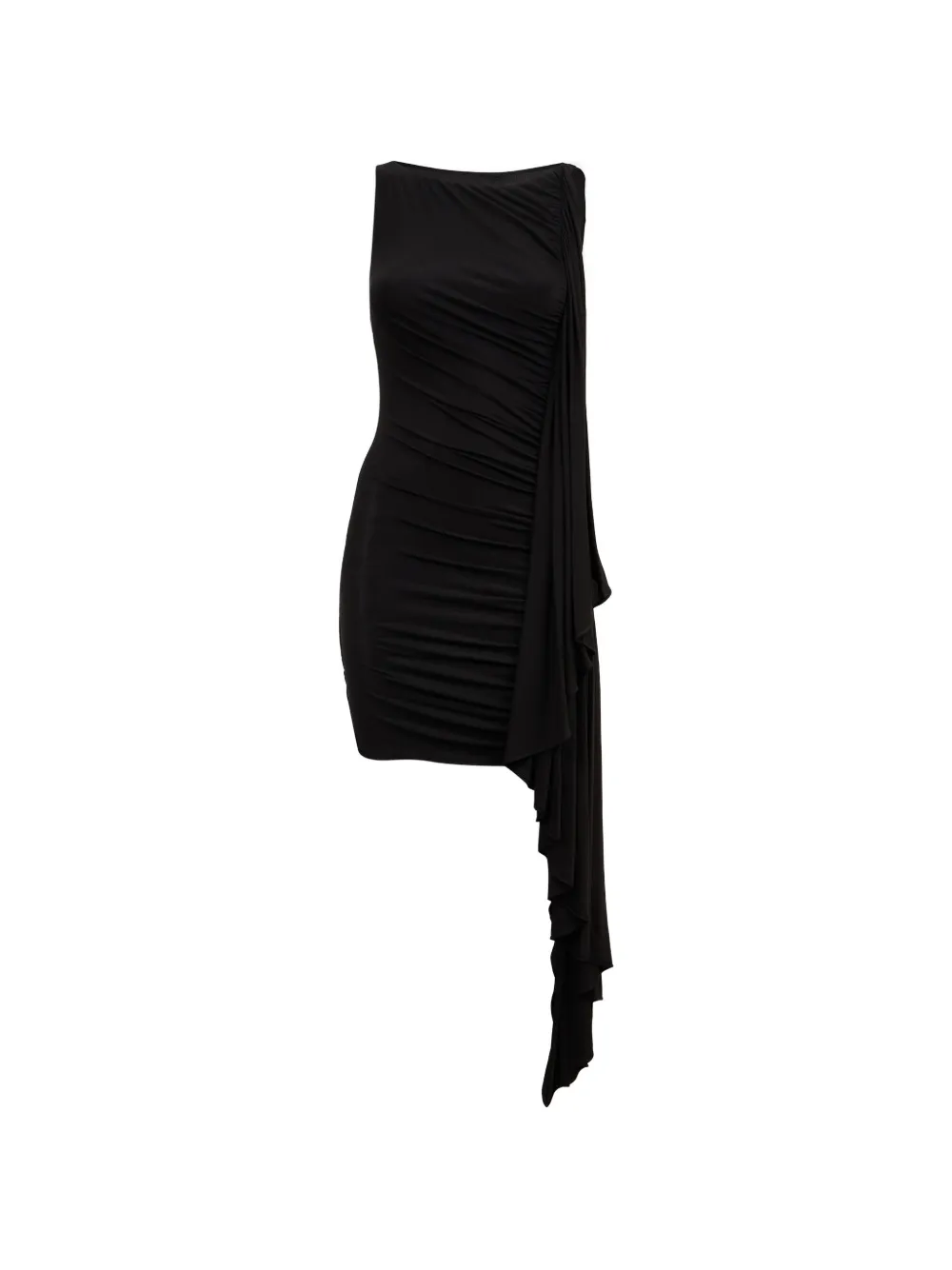 Alexander Wang asymmetric ruched mini dress - Schwarz