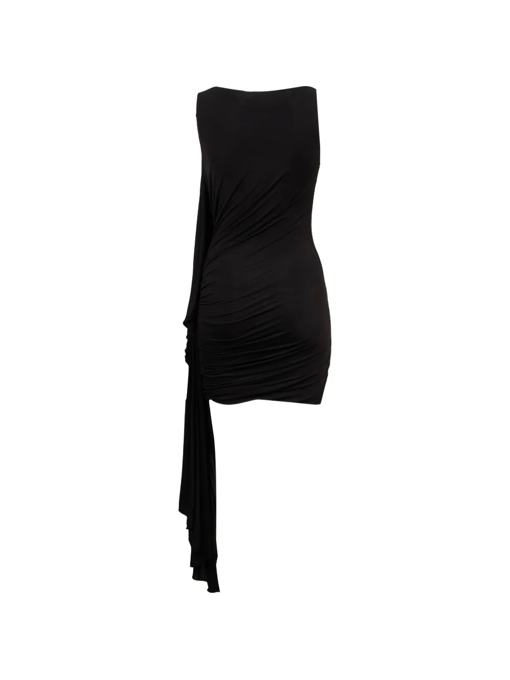 Alexander Wang Asymmetrische mini-jurk met ruches Zwart