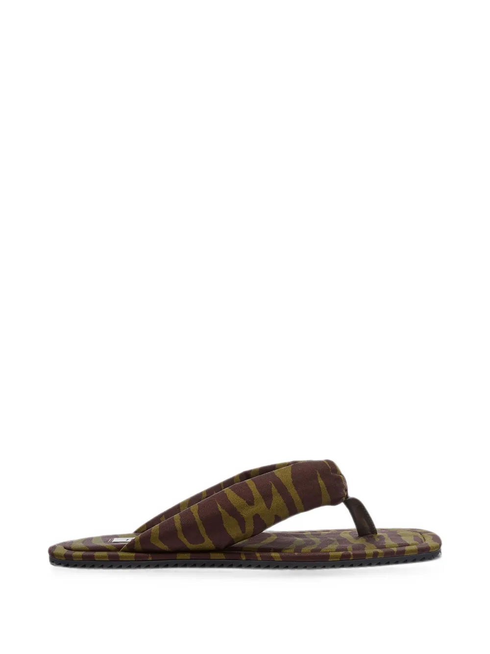 The Attico Indie zebra-print flip flops - Marrone