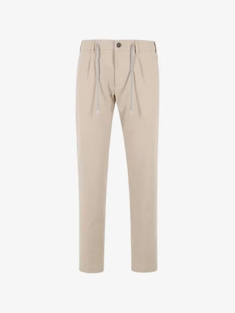 Eleventy drawstring pleated trousers