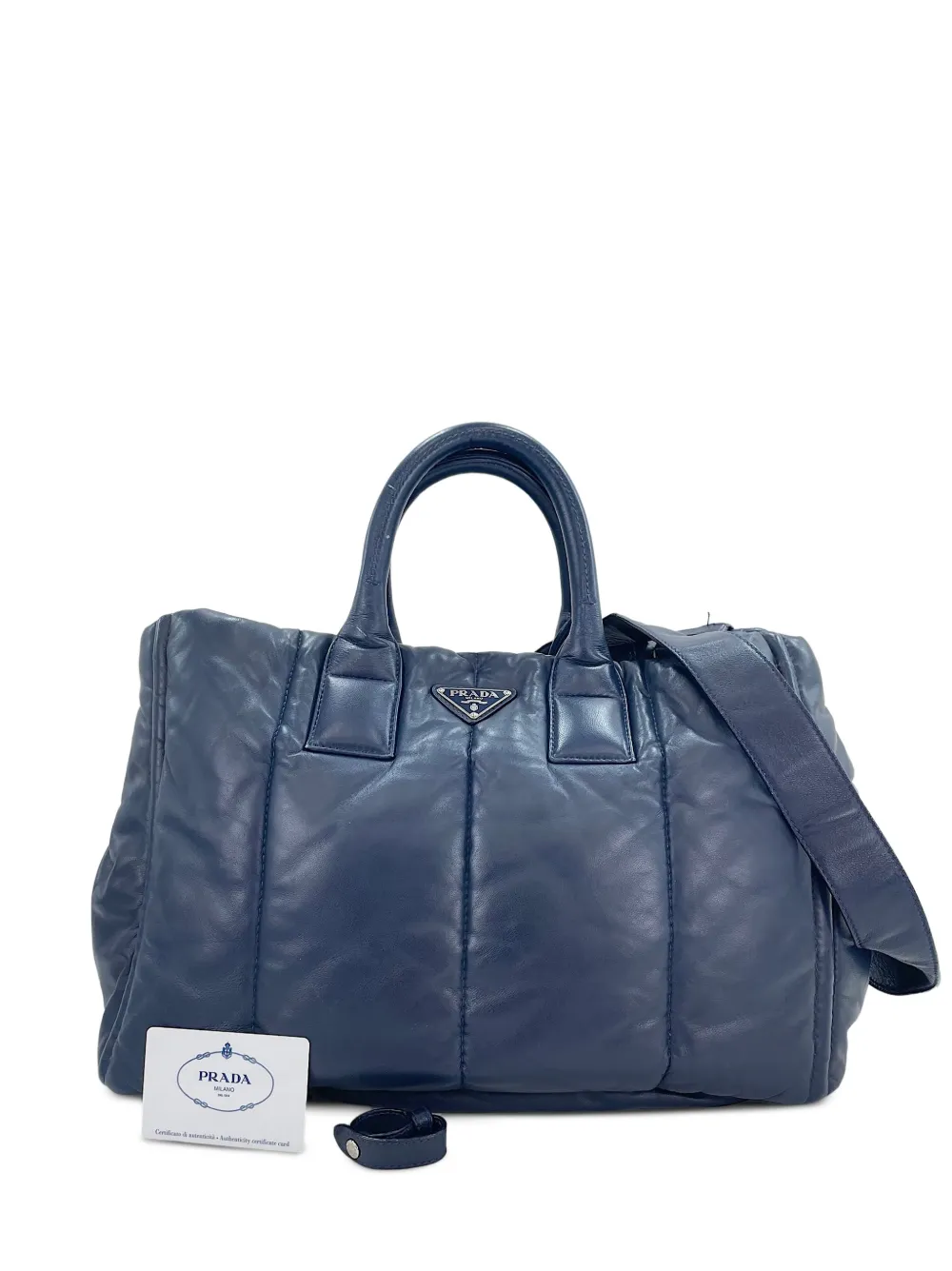 Prada Pre-Owned 2013 padded leather tote bag - Blau
