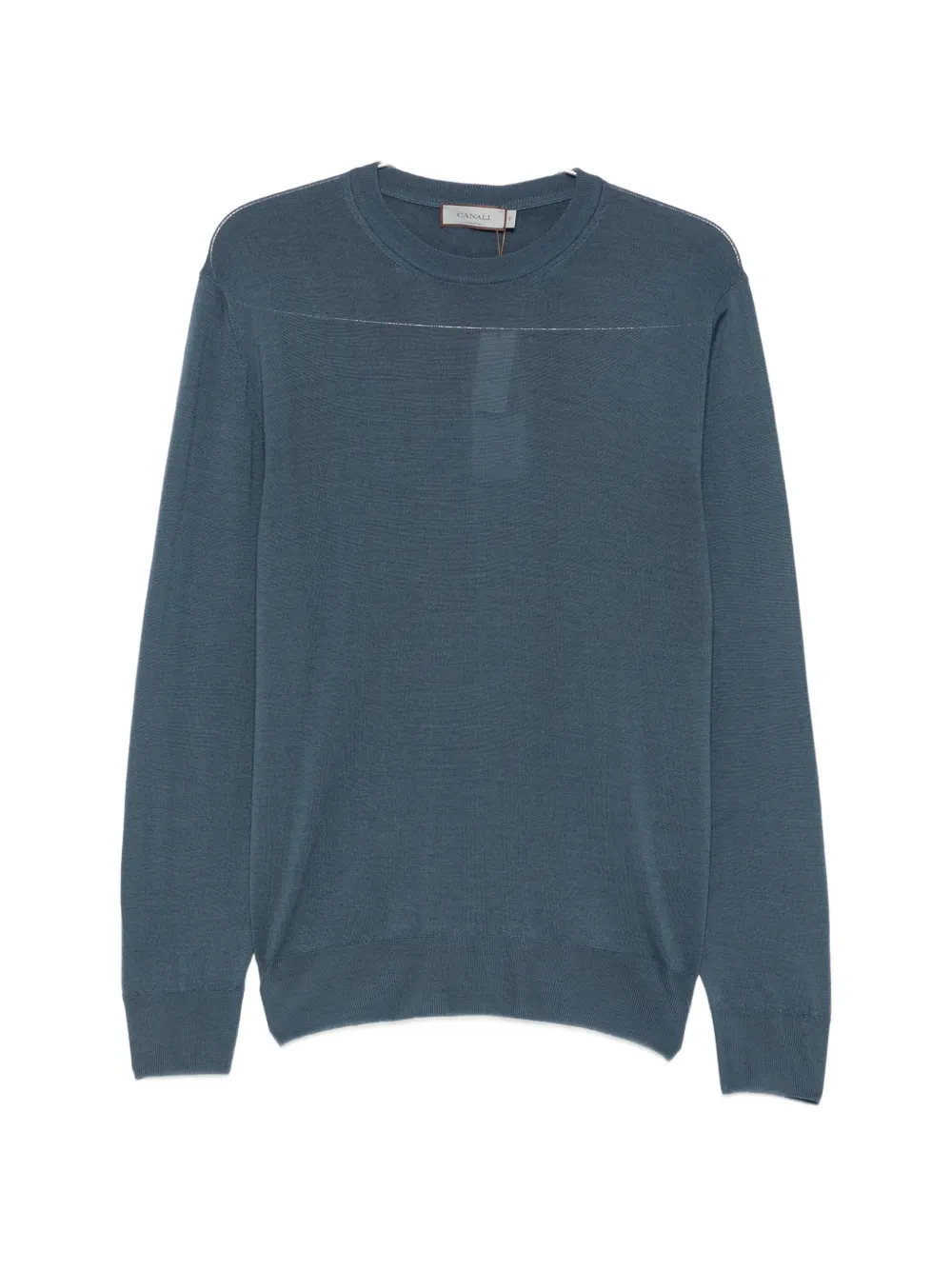 Canali wool crew-neck sweater - Blau