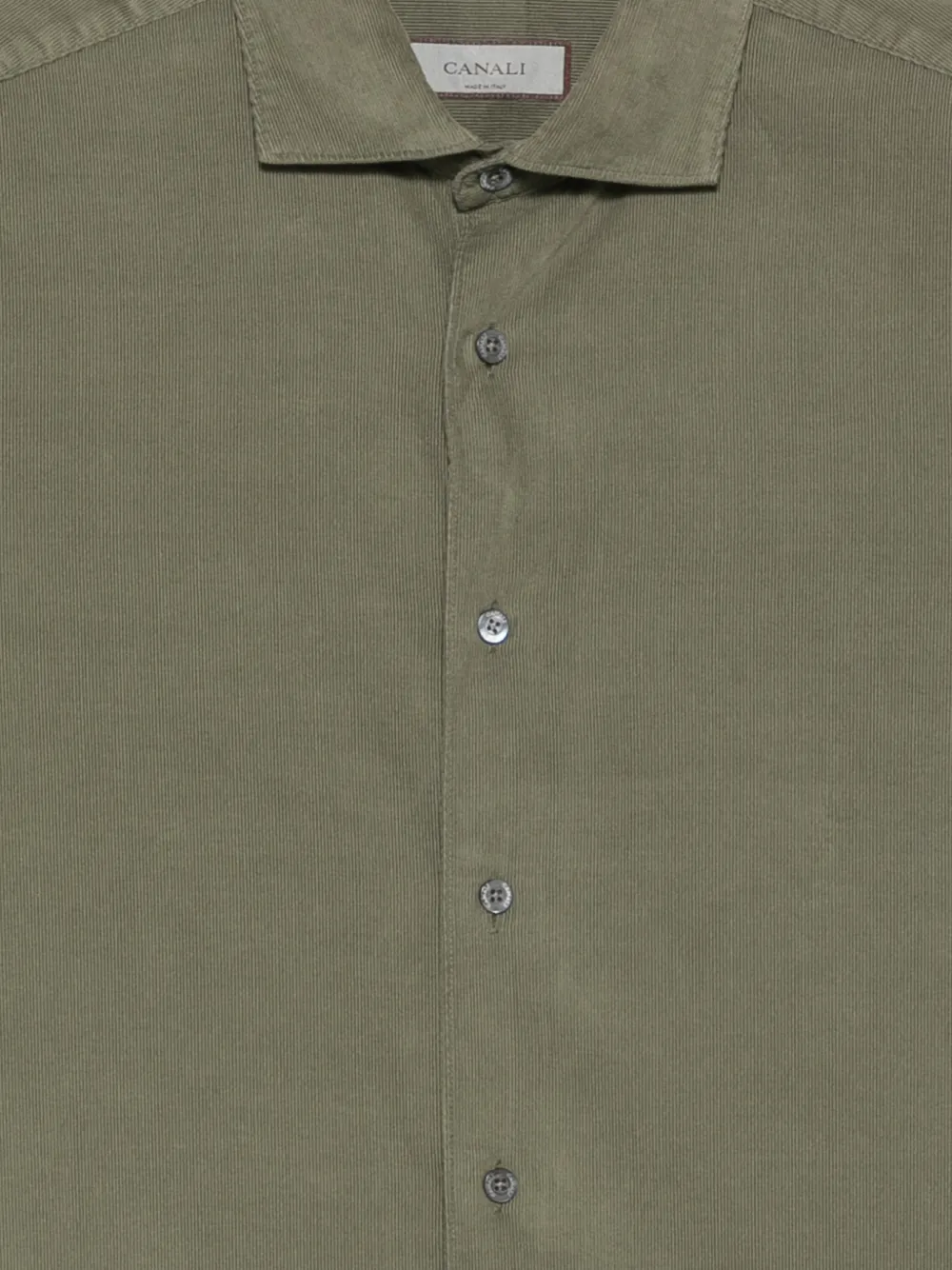 Canali Ribfluwelen overhemd Groen