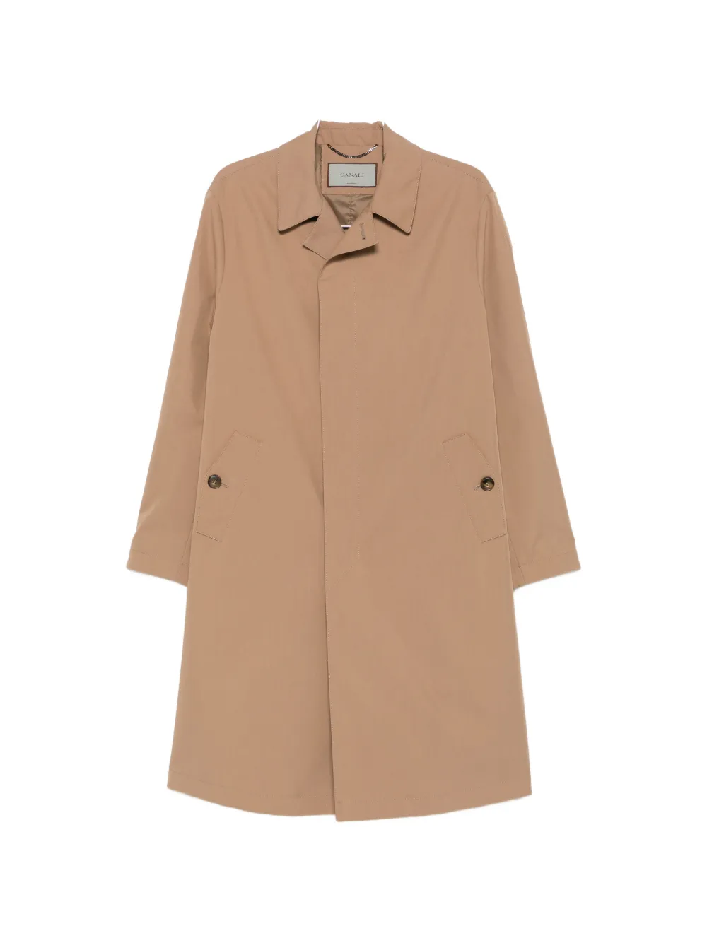 Canali button-fastening storm-flap jacket - Nude