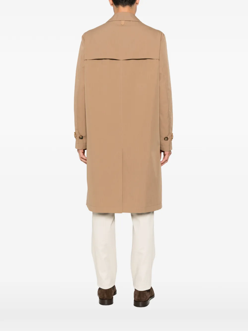 Canali Jack met knoopsluiting en stormklep Beige