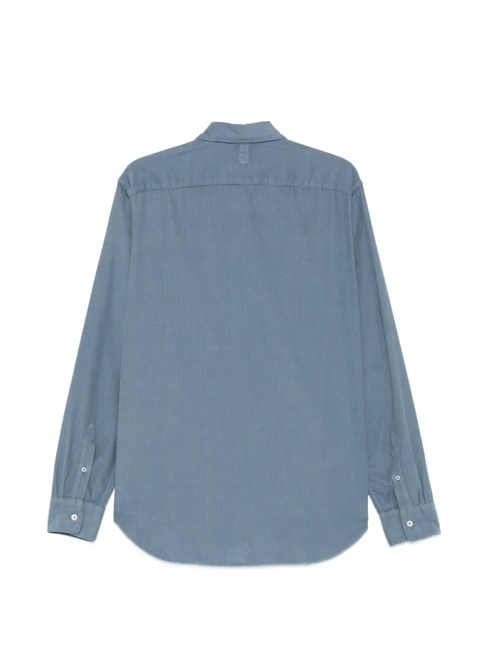 Canali Overhemd met ribfluwelen textuur en lange mouwen Blauw