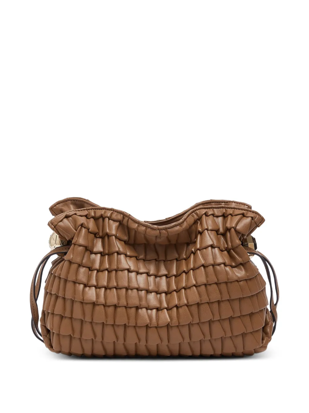 LIU JO small Riccy embossed bag - Marrone