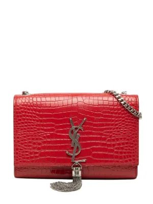 Saint Laurent Pre-Owned 2018 スモール クロコエンボス レザー