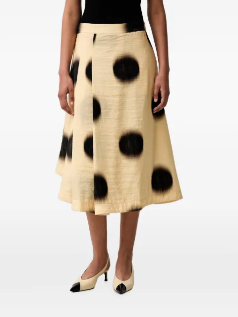 Stine Goya polka-dot pleated midi skirt